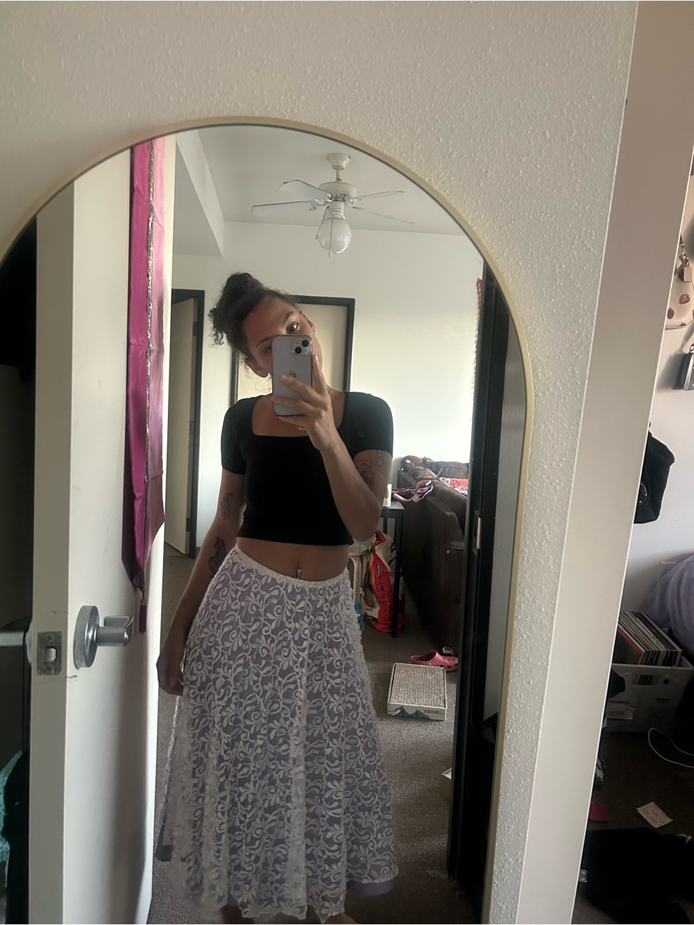 Judy Knapp White lace skirt